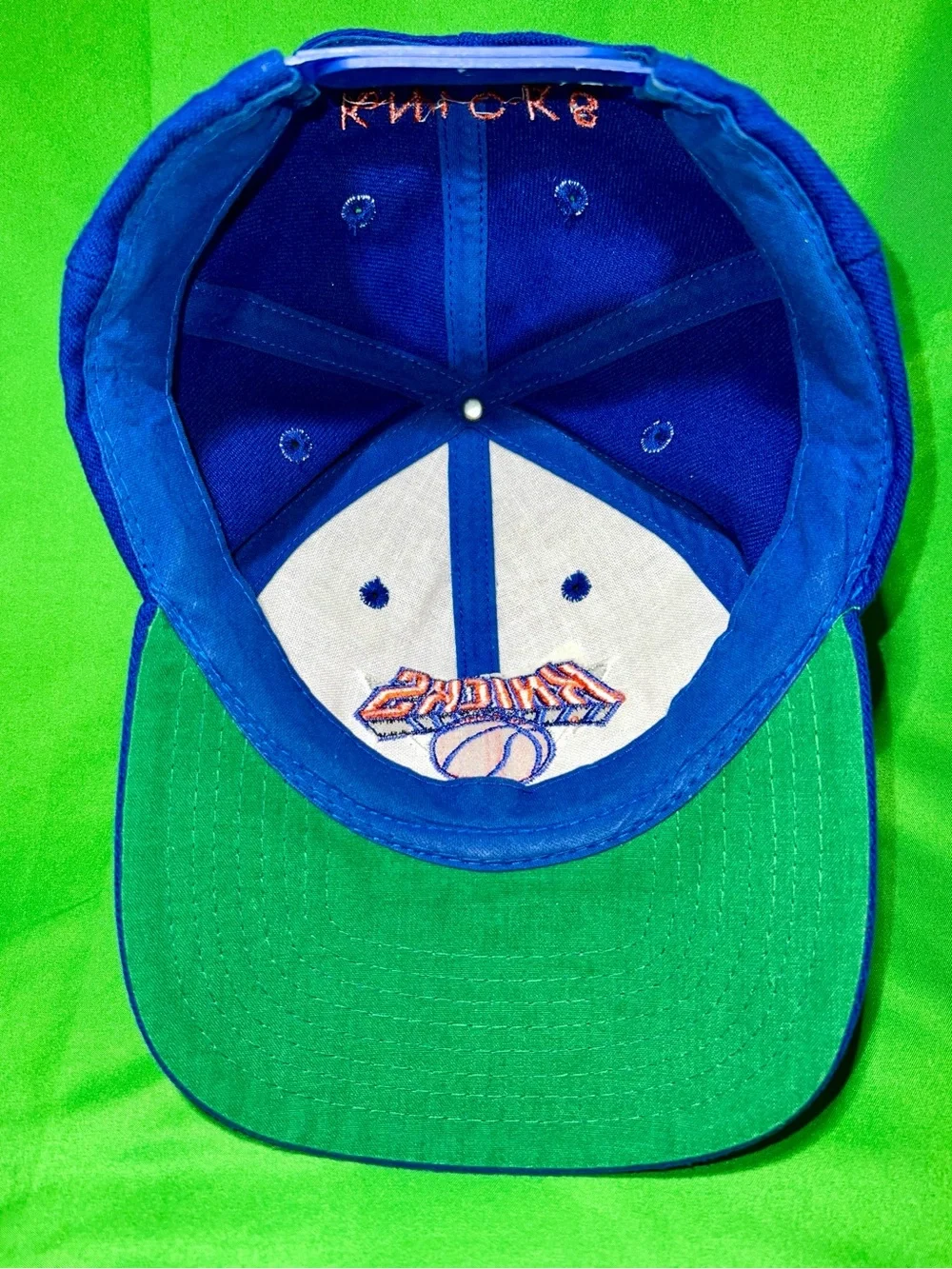 Kids Blue Knicks Embroidered Hat with Orange NBA Logo 🧢🔥🏀
